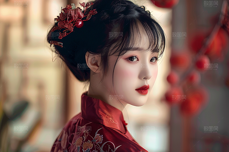 妆造发型美妆艺术摄影图