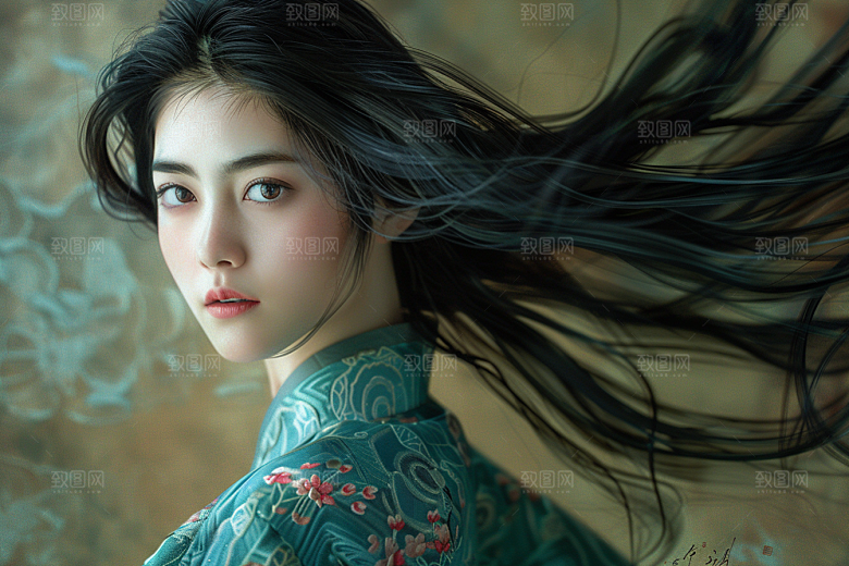 妆造发型艺术发型人物摄影图