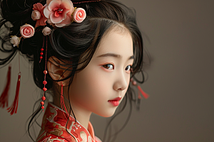 妆造发型美妆唯美摄影图