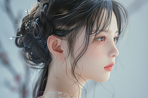 妆造发型美妆造型高清摄影图