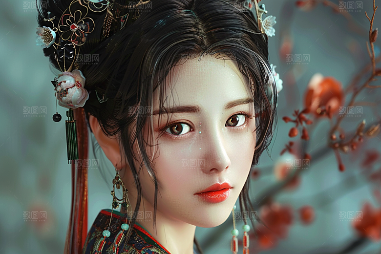 妆造发型艺术美妆造型摄影图
