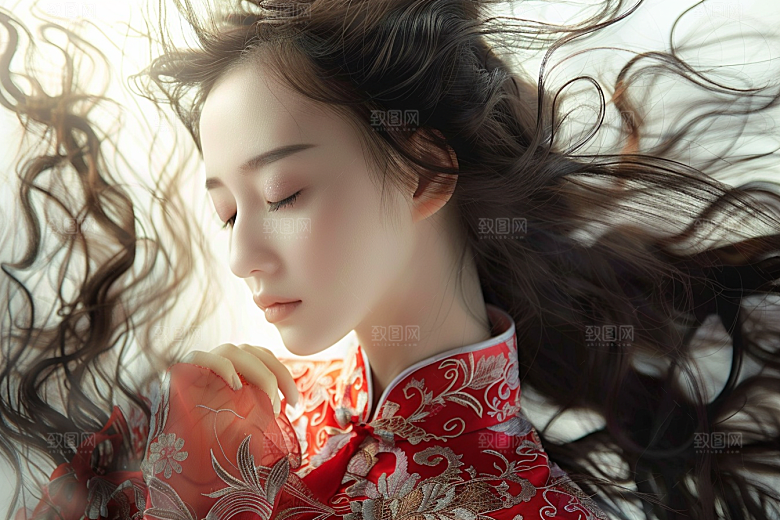 妆造发型美妆造型唯美摄影图