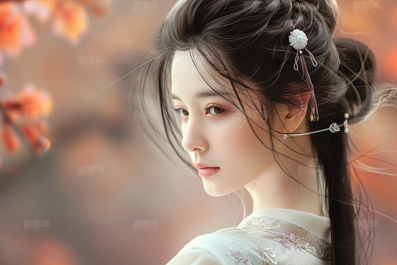 妆造发型人物写真摄影图