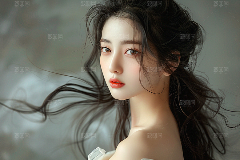 妆造发型彩妆美妆摄影图