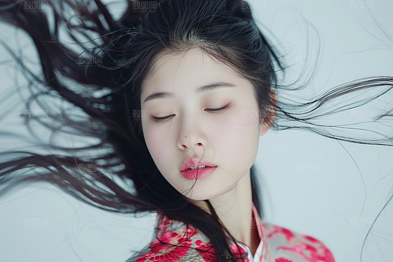 妆造发型肖像唯美摄影图