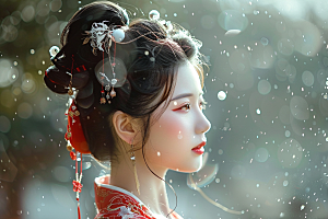 妆造发型高清彩妆摄影图