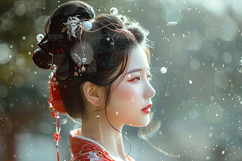 妆造发型高清彩妆摄影图