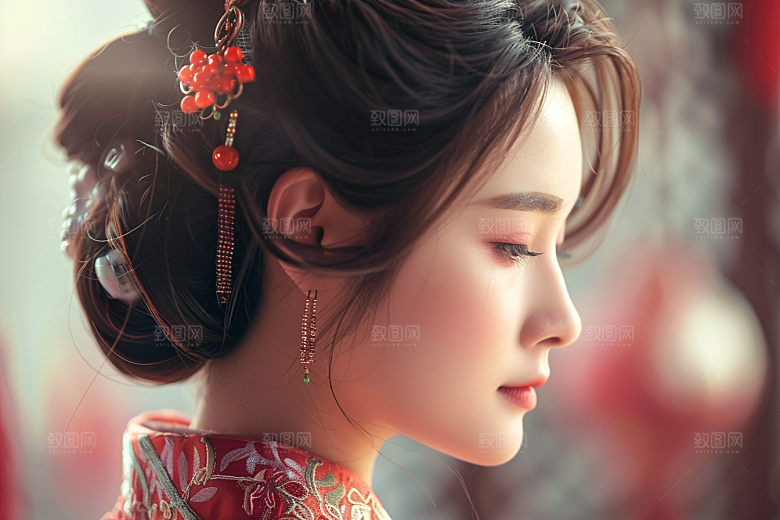 妆造发型美妆造型人物摄影图
