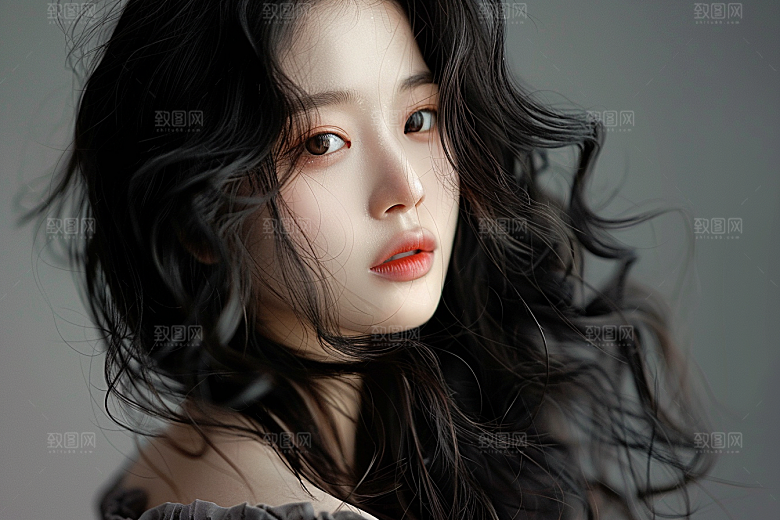妆造发型美妆造型唯美摄影图