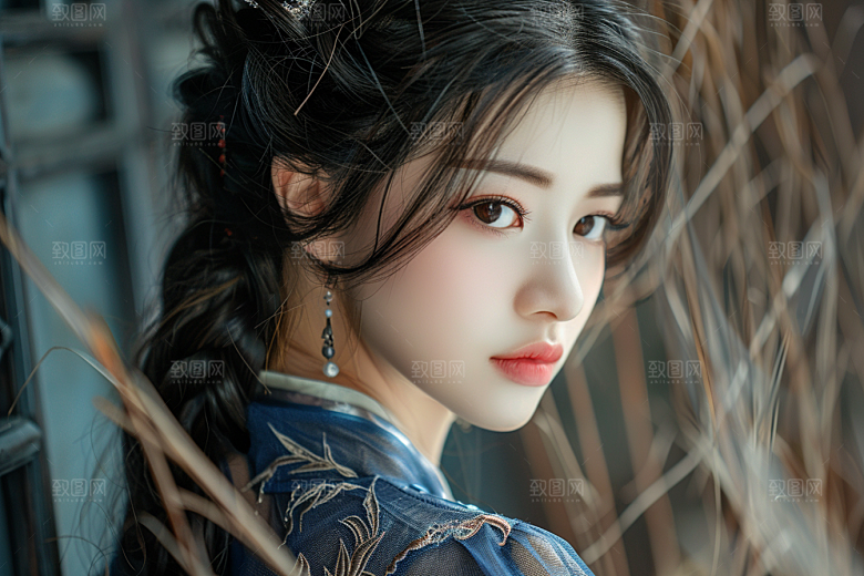 妆造发型写真唯美摄影图