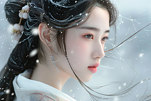 妆造发型人物艺术摄影图