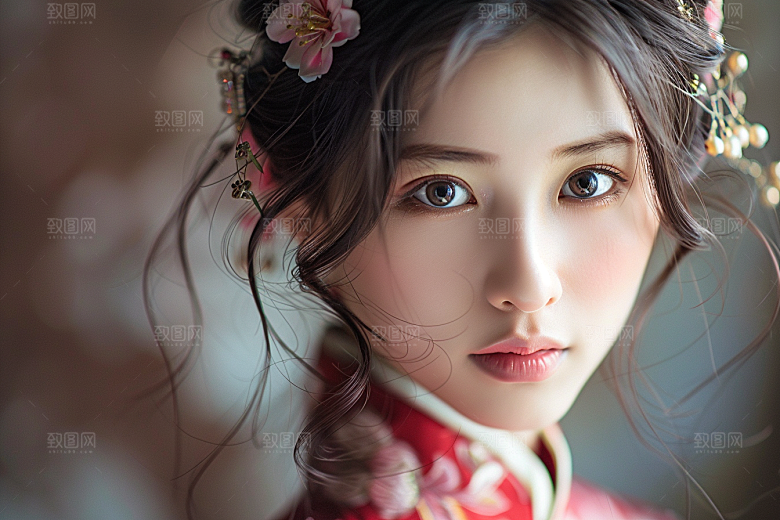 妆造发型艺术发型美妆摄影图
