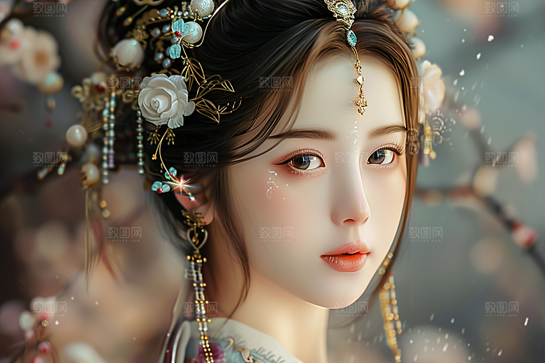 妆造发型高清人物摄影图