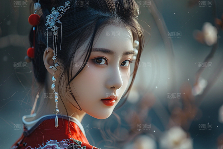 妆造发型美妆艺术摄影图