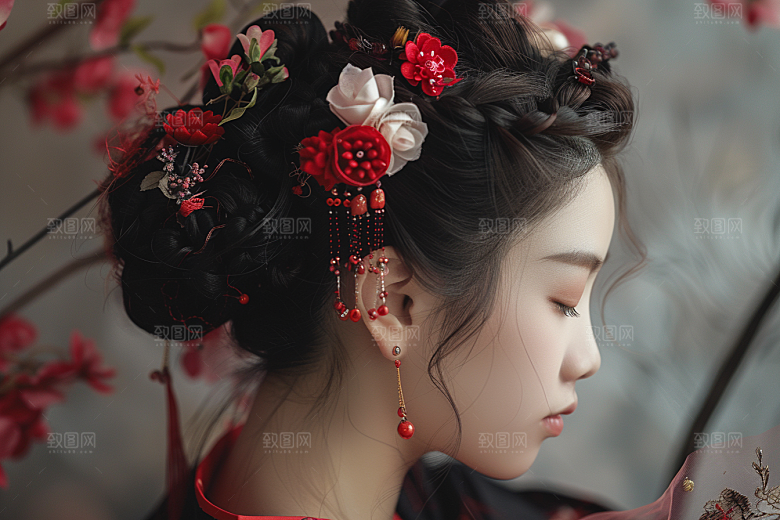 妆造发型美妆造型彩妆摄影图