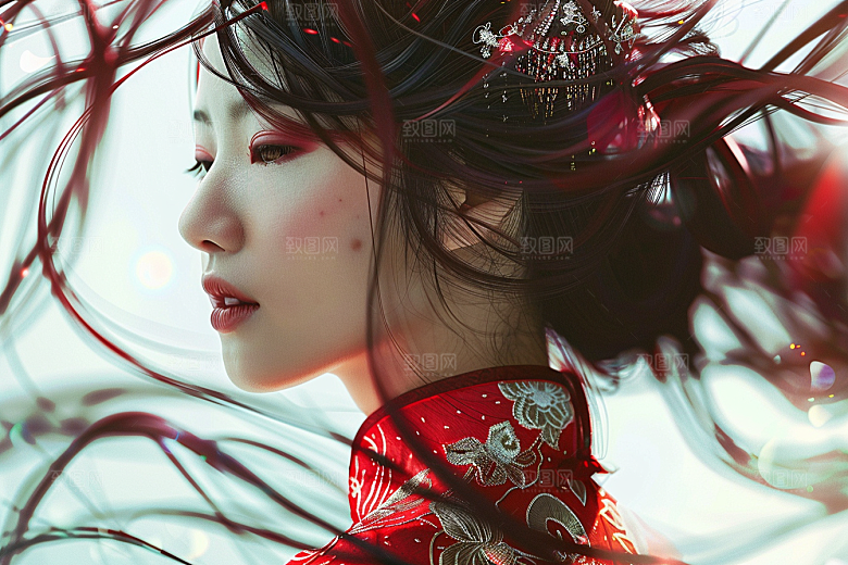 妆造发型写真彩妆摄影图