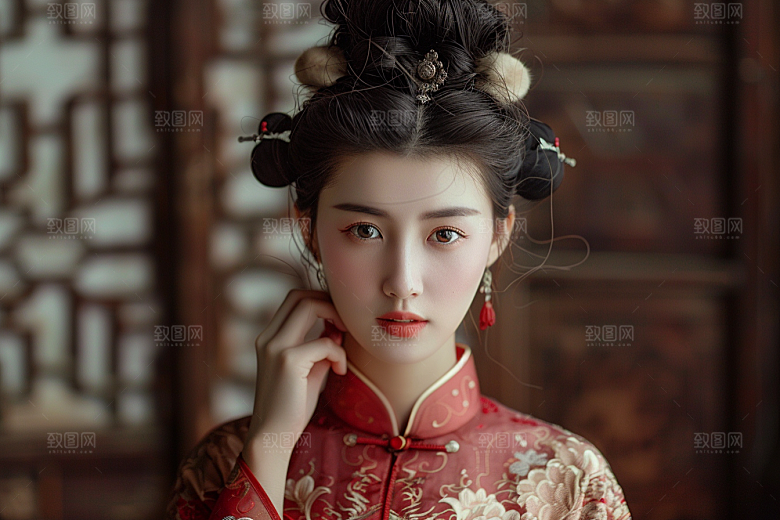 妆造发型肖像艺术发型摄影图