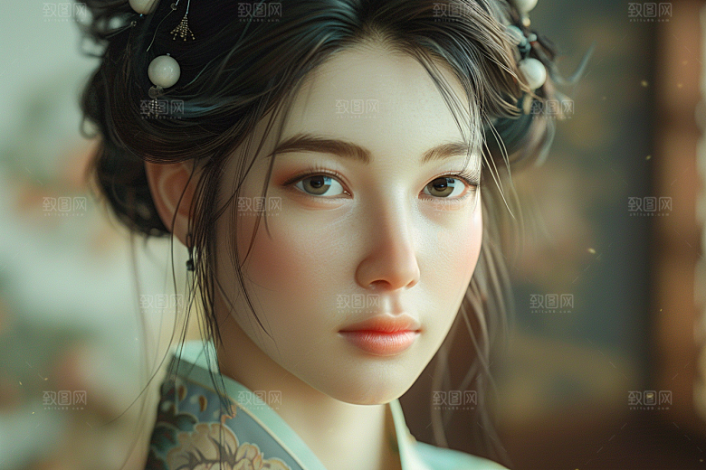 妆造发型高清美妆造型摄影图