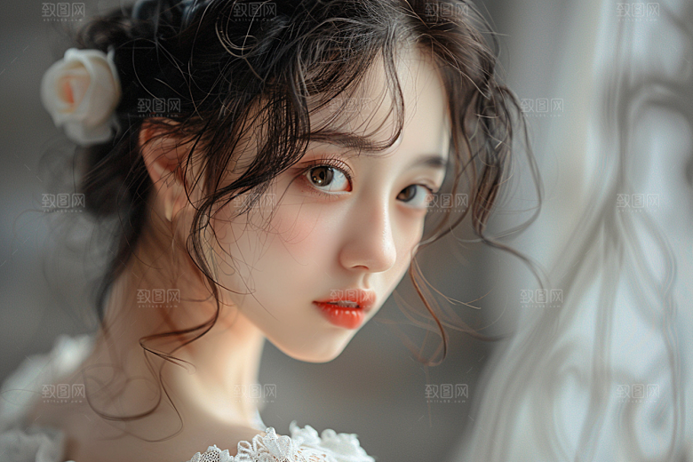 妆造发型美妆人物摄影图