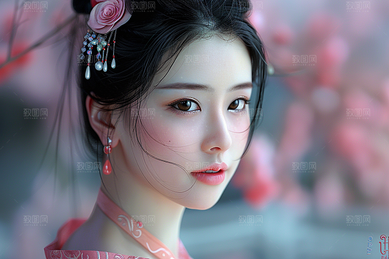 妆造发型人物高清摄影图