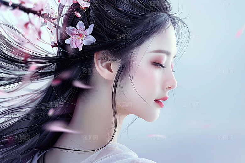 妆造发型美妆唯美摄影图