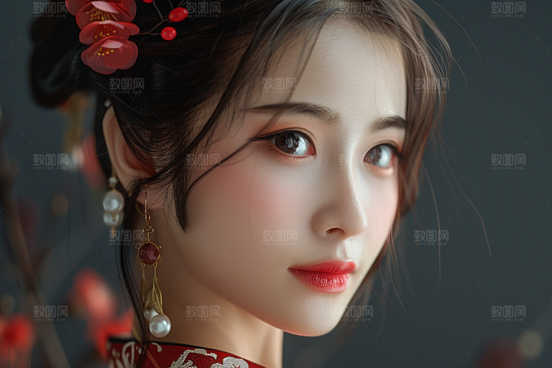 妆造发型肖像艺术摄影图