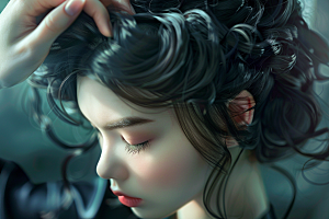 妆造发型高清艺术摄影图