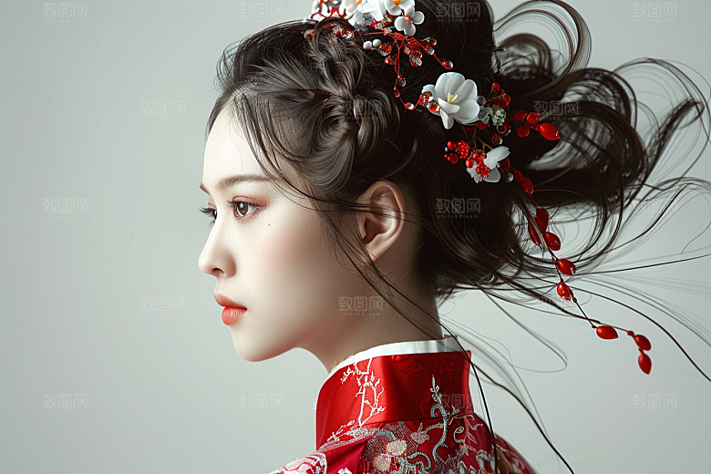 妆造发型艺术发型艺术摄影图