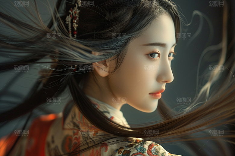 妆造发型肖像唯美摄影图