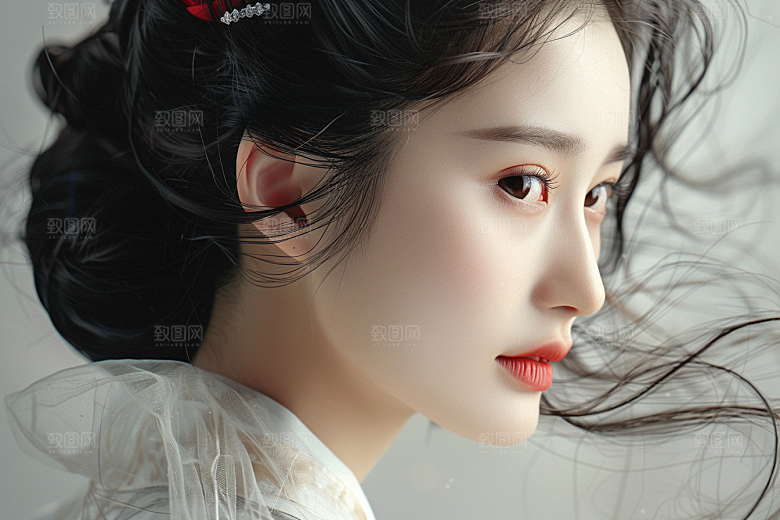 妆造发型唯美写真摄影图
