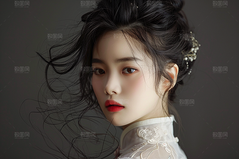 妆造发型写真人物摄影图