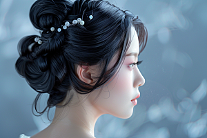 妆造发型肖像高清摄影图