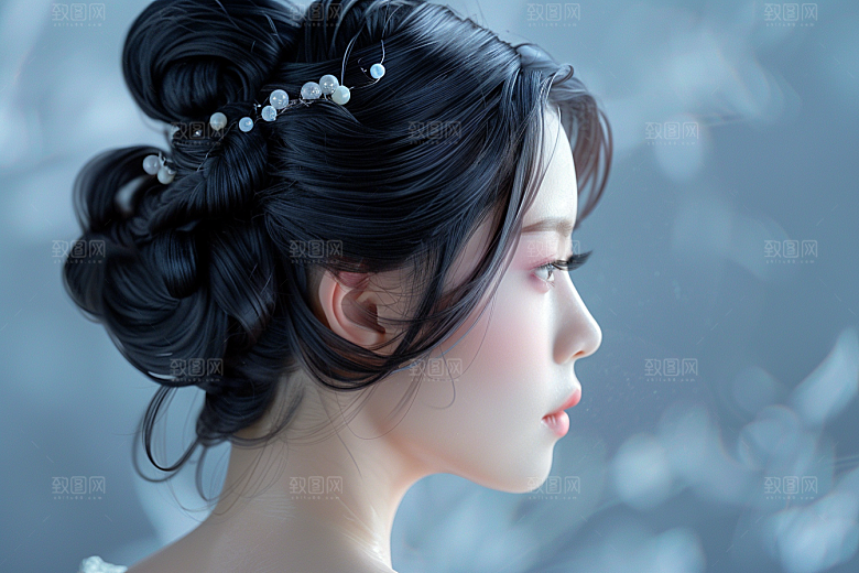 妆造发型肖像高清摄影图