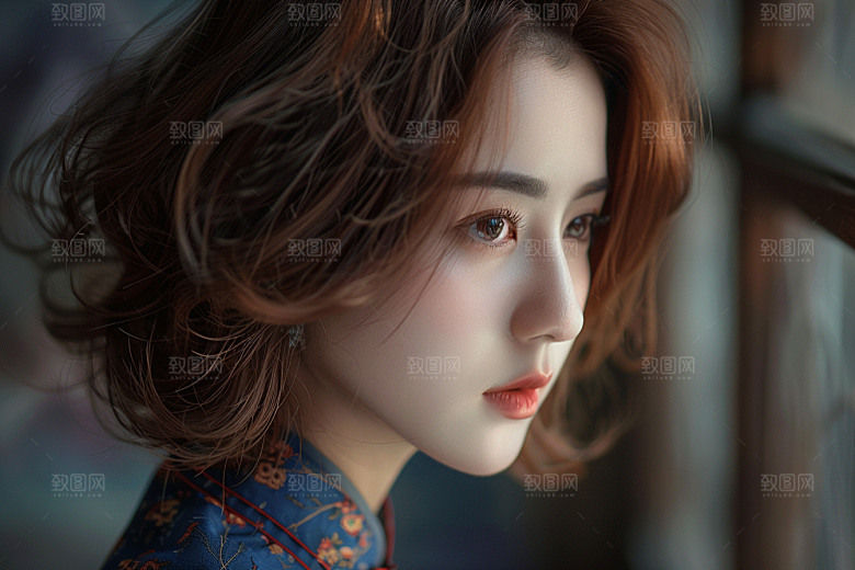妆造发型高清肖像摄影图