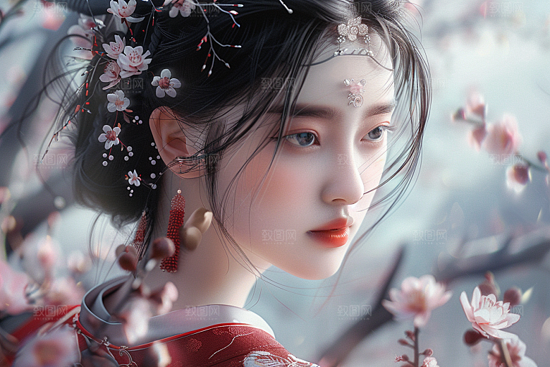 妆造发型写真美妆造型摄影图