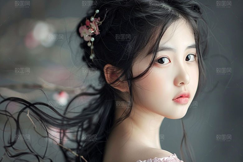妆造发型美妆人物摄影图
