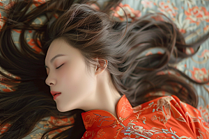 妆造发型人物写真摄影图