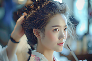 妆造发型艺术美妆造型摄影图