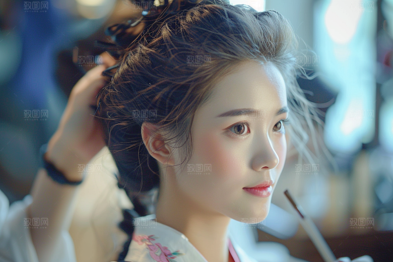 妆造发型艺术美妆造型摄影图