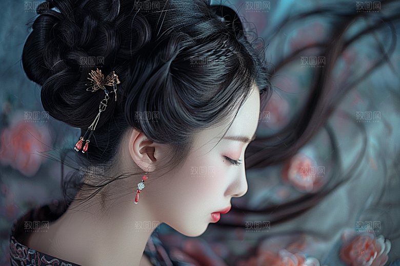 妆造发型美妆造型艺术摄影图