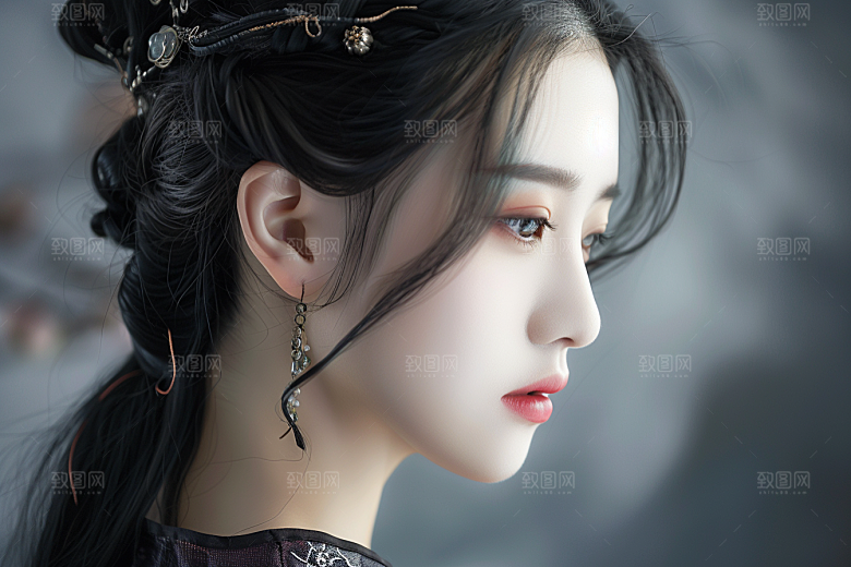 妆造发型高清肖像摄影图