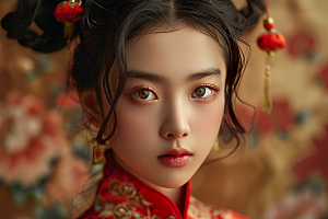 妆造发型写真美妆摄影图