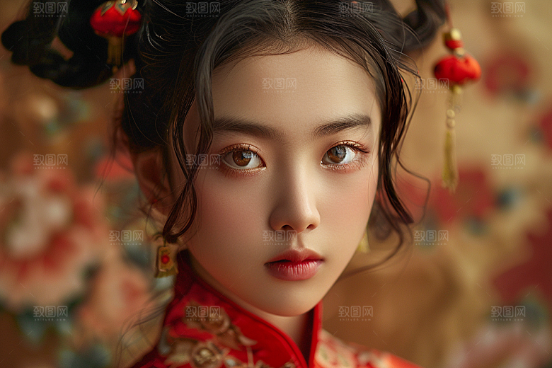 妆造发型写真美妆摄影图