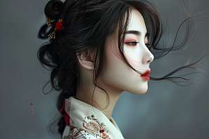 妆造发型艺术高清摄影图