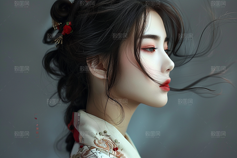 妆造发型艺术高清摄影图