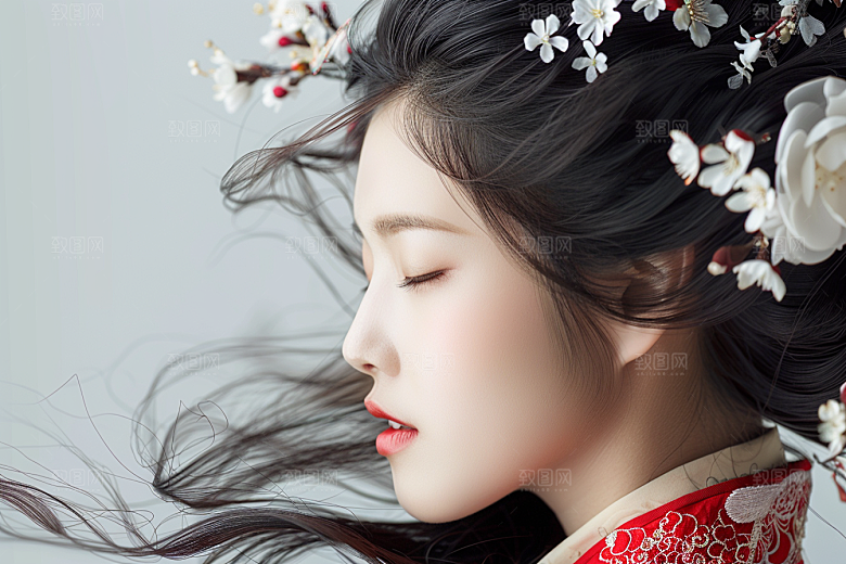 妆造发型高清唯美摄影图