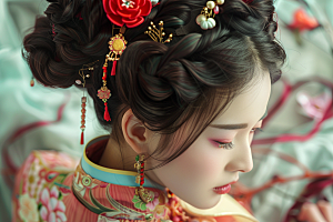 妆造发型美妆肖像摄影图