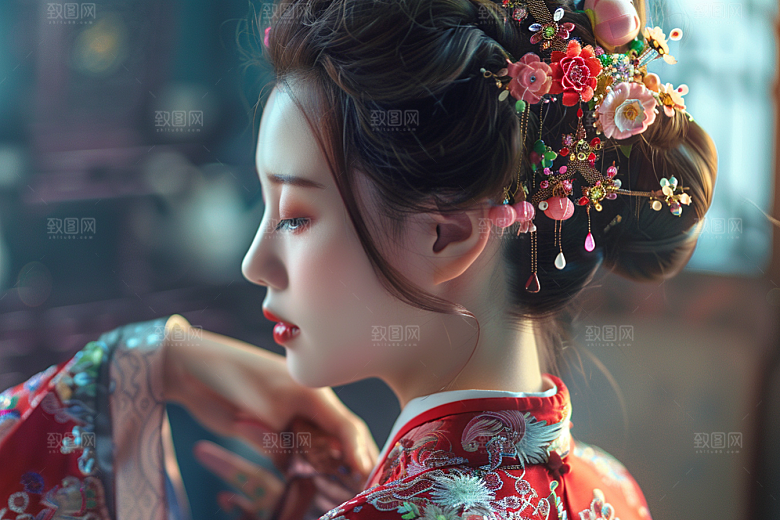 妆造发型美妆造型人物摄影图