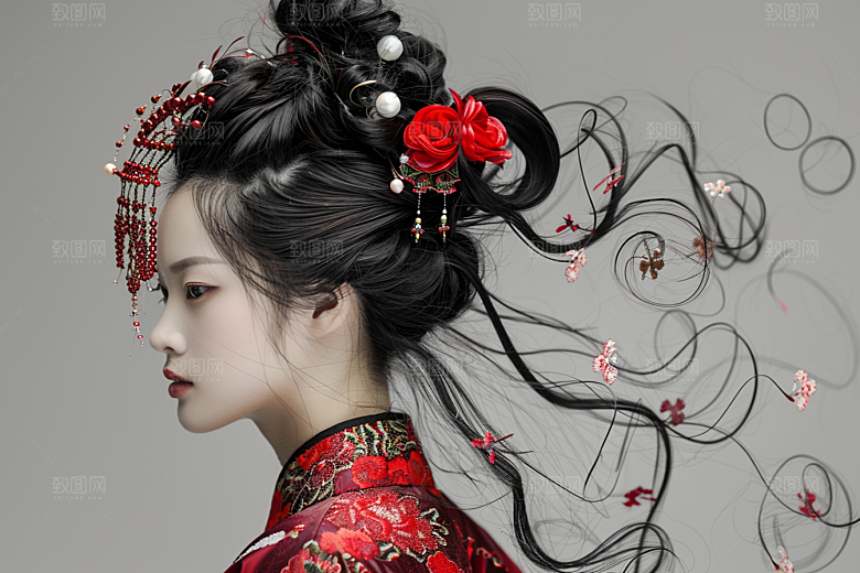 妆造发型艺术彩妆摄影图