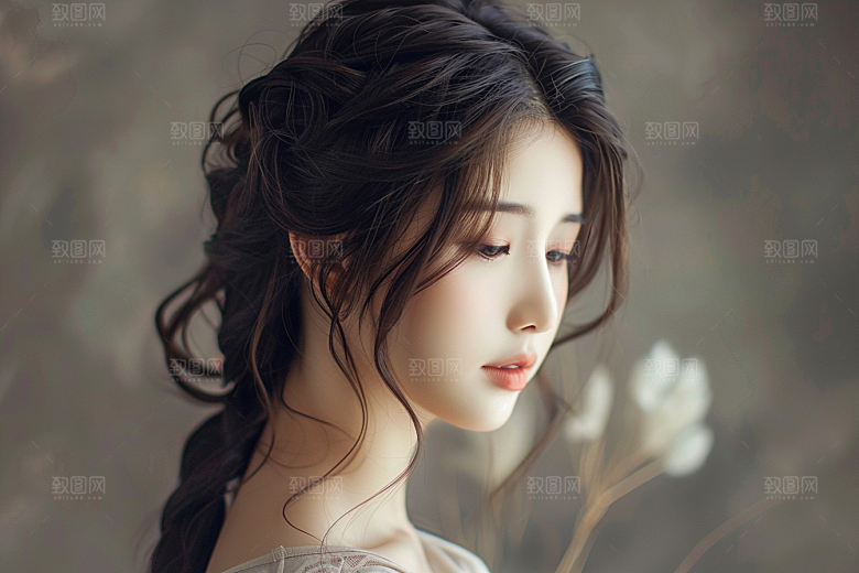 妆造发型美妆造型彩妆摄影图